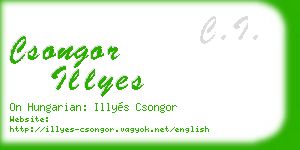 csongor illyes business card